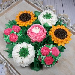 mothers day floral cupcakes